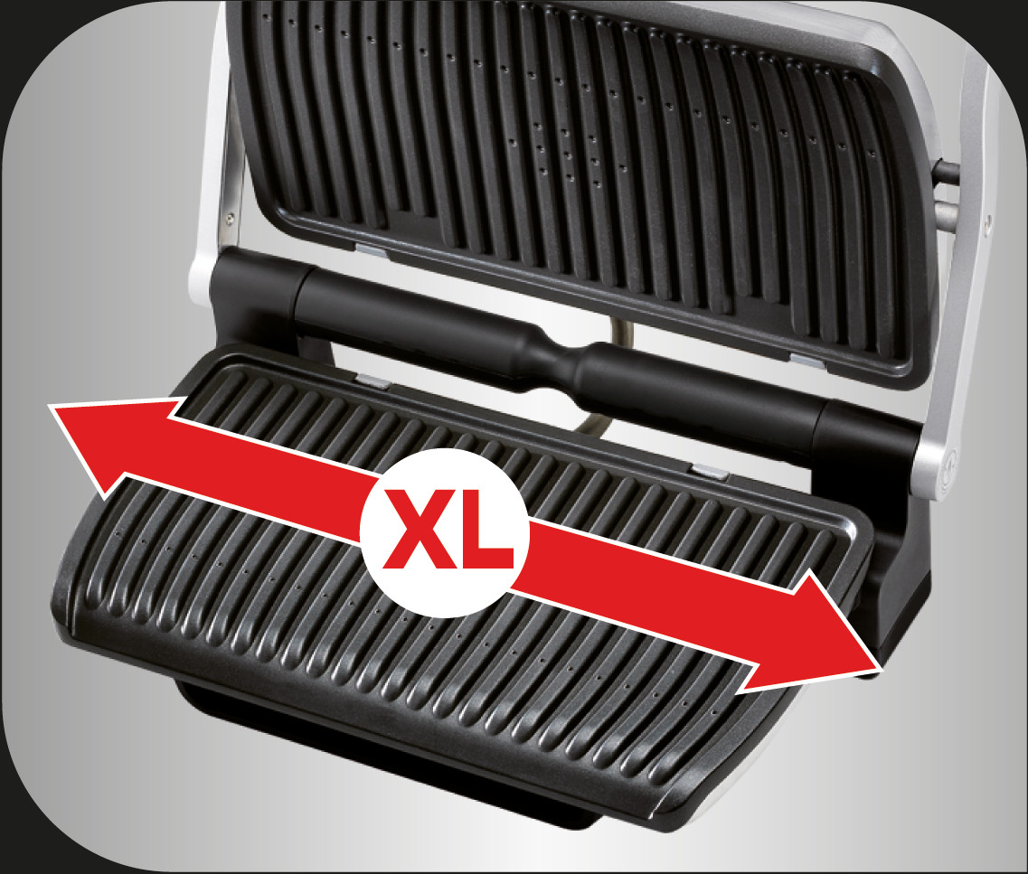 Tefal Optigrill+ XL GC722D34 mit extragrossen Grillplatten